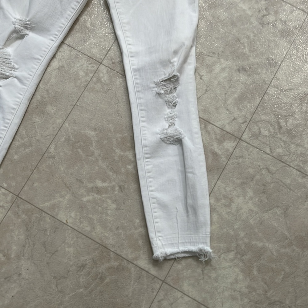 J Brand White Distressed Skinny Jeans 25 - Picture 3 of 7